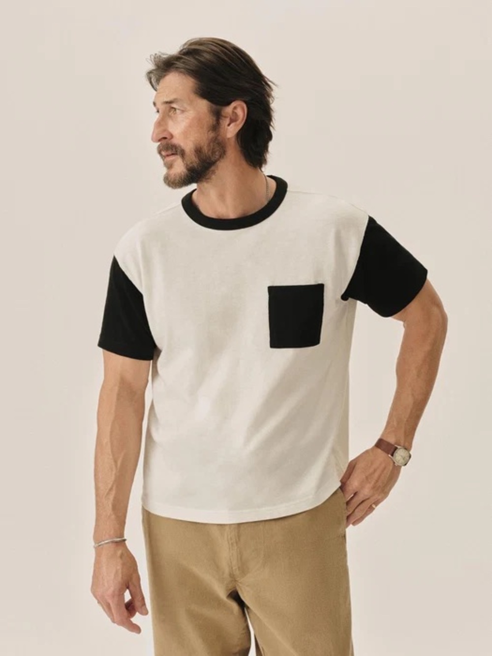 Buck Mason Field-Spec 90S Boxy Pocket Tee— Mens Large